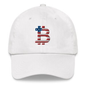american flag bitcoin b dad hat